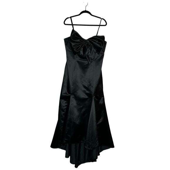 NWT Mac Duggal Strapless Bow Mermaid Gown 49701 Women's Black Size 14 - Picture 2 of 6